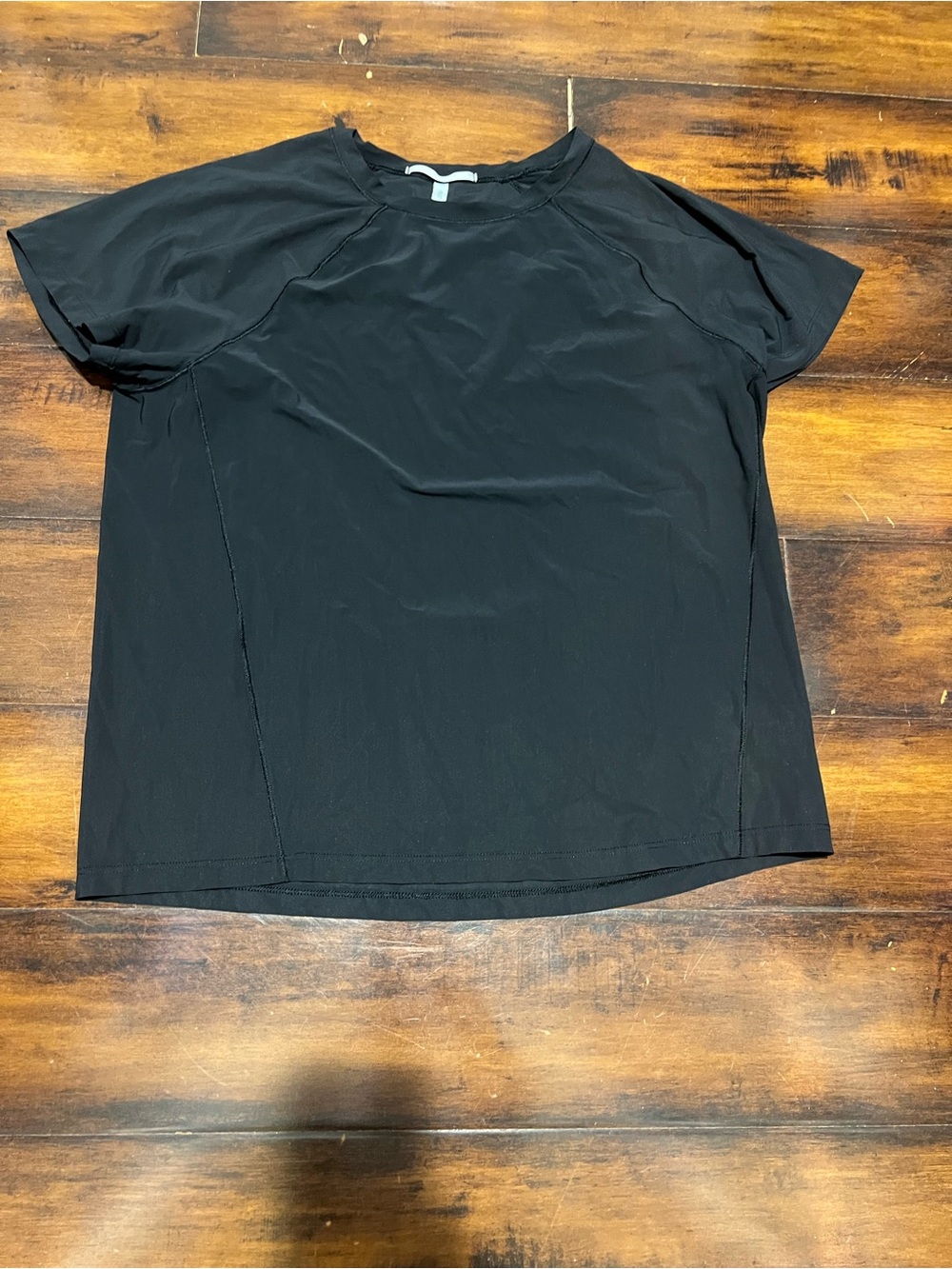 Athleta Black Short-Sleeve Athletic Tee